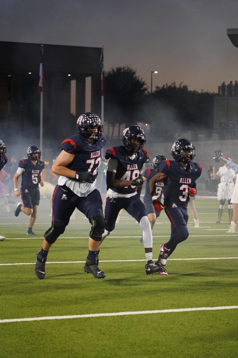 On Friday, Oct. 25, the Allen Eagles brought home a victory against the Prosper Eagles. The Allen Eagles won the district championships. 